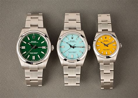 rolex oyster dial sizes|Rolex Oyster color chart.